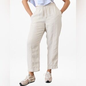 Athleta Retreat Linen High Rise Ankle Pant